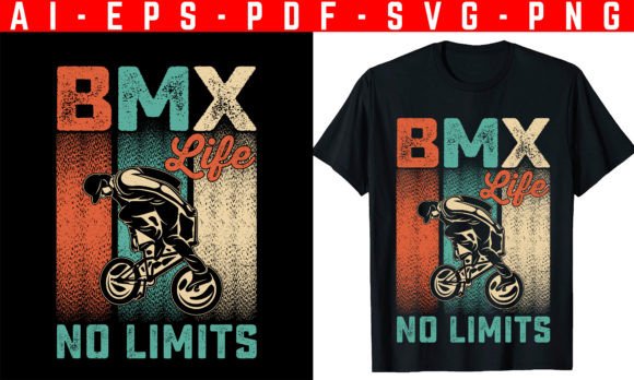 BMX Life Graphics: Bold T-Shirt Designs