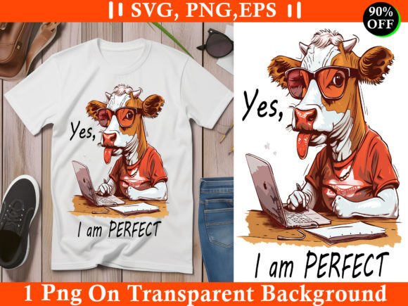 Funny Cow Graphics for T-Shirt Designs