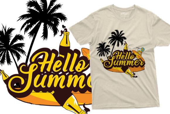 Hello Summer Graphics for T-Shirt Designs