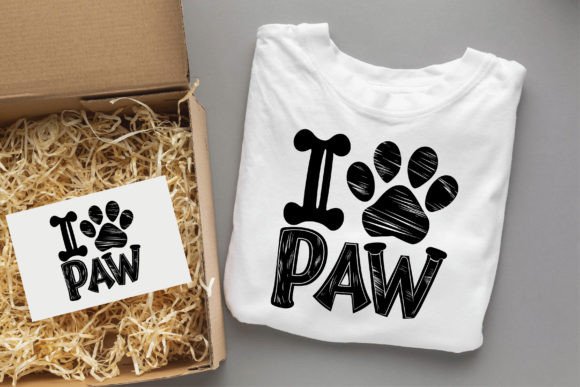 I Love Paw Dog Graphics for T-Shirt Designs